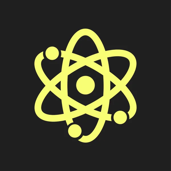 Atom Znaménko Ikona Části Atomu Plochý Design Styl — Stockový vektor