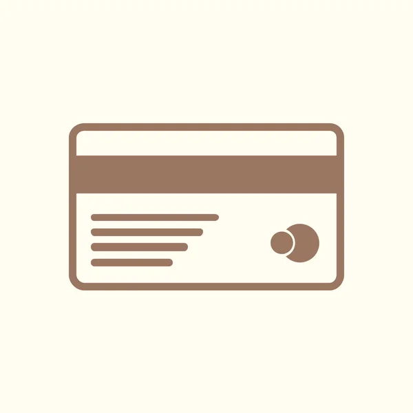 Ícone Cartão Crédito Vetorial Estilo Design Plano — Vetor de Stock