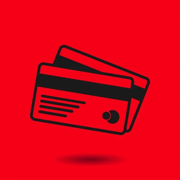 Vektor Kreditkarten Symbol Flacher Designstil — Stockvektor