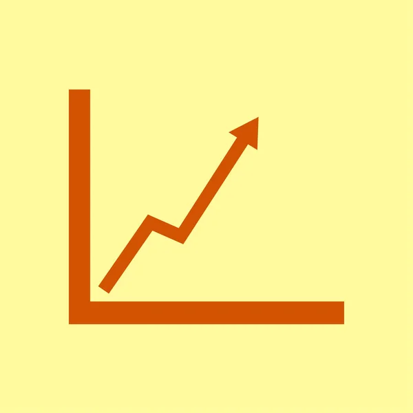 Geschäftsdiagramm Infografik Diagrammsymbol Wachsende Graphik Simbol Flacher Designstil — Stockvektor