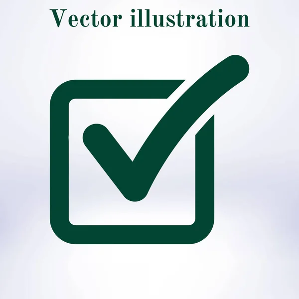 Lista Verificación Icono Botón Marca Verificación Signo Casilla — Vector de stock