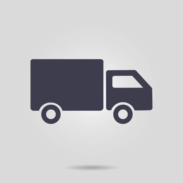 Значок Доставки Вантажівки Символ Вантажного Фургона Відправлення Безкоштовна Доставка Плоский — стоковий вектор
