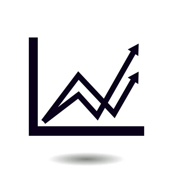 Gráfico Negocios Infografía Icono Gráfico Simbol Gráfico Crecimiento Estilo Diseño — Vector de stock