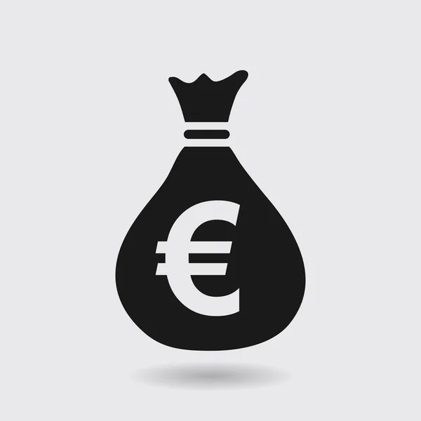Euro Eur Currency Symbol Flat Design Style — Stock Vector
