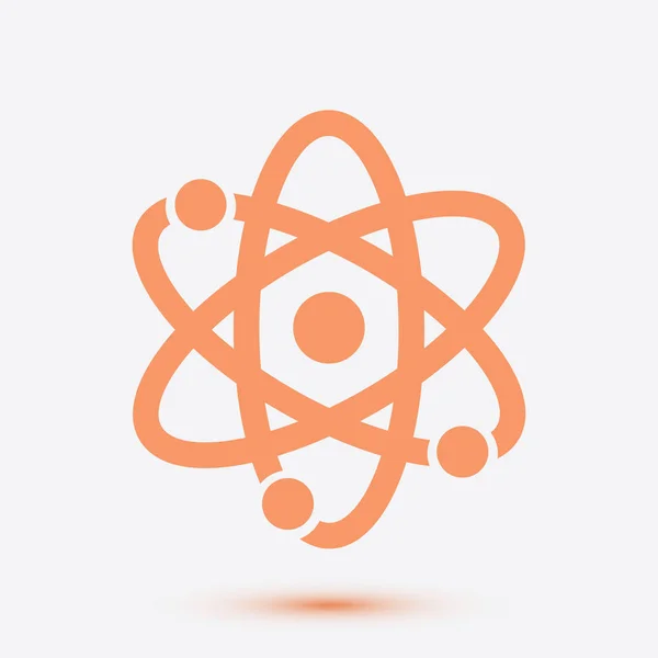 Atom Sign Symbol Atom Part Icon Flat Design Style — Stock Vector