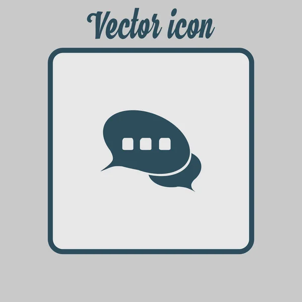 Chat Flat Icon Badge Discussão Diálogo Caráter Correspondência — Vetor de Stock