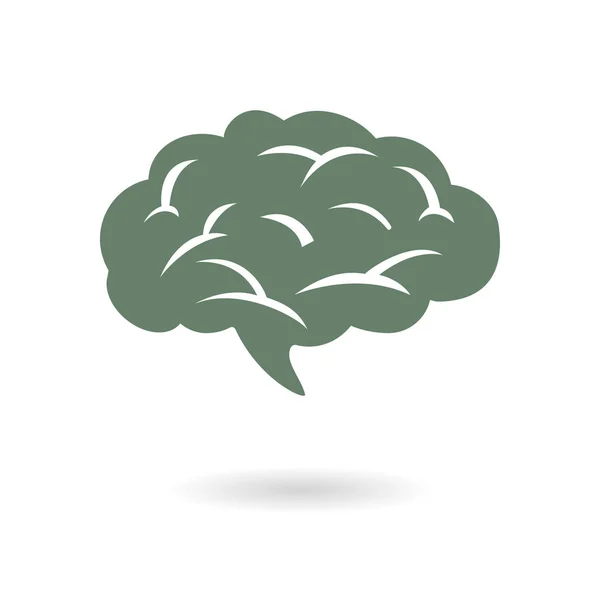 Hjärnan Ikonen Intelligent Smart Människa Neurologi Symbolen — Stock vektor
