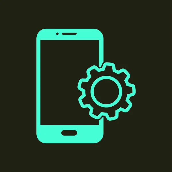 Ikona Usługi Inteligentnego Telefonu Wsparcie Dla Użytkowników Mobilnych — Wektor stockowy