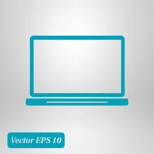 Icono Simple Computadora Portátil Ilustración Vectores — Vector de stock