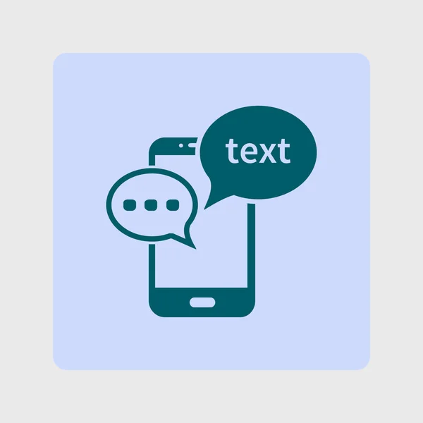 Mobile Chat Icon Mobile Phone Représentant Web Chatting Boîte Dialogue — Image vectorielle