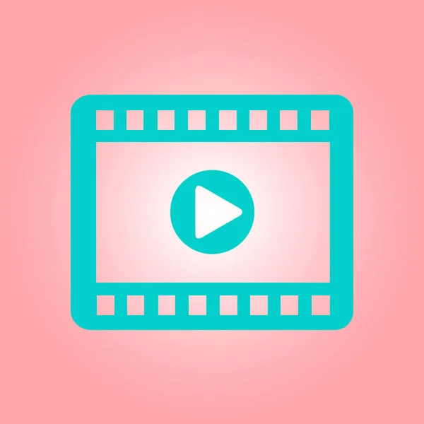 Einfaches Video Symbol Vektorillustration — Stockvektor