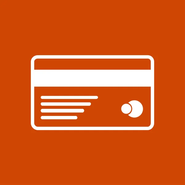Ícone Cartão Crédito Vetorial Estilo Design Plano — Vetor de Stock