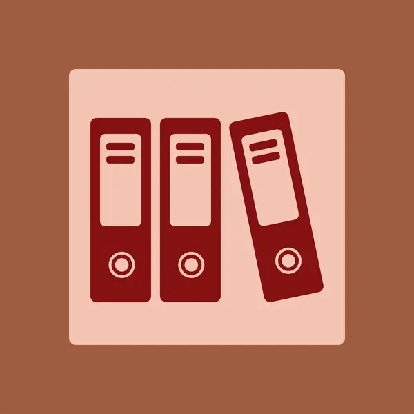 Büromappen Mit Papieren Und Dokumenten Ordner Symbol Für Archive — Stockvektor