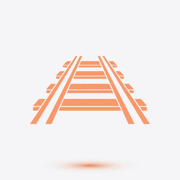 Demiryolu Simgesi Şareti Tren Parça Yolu Sembolü — Stok Vektör