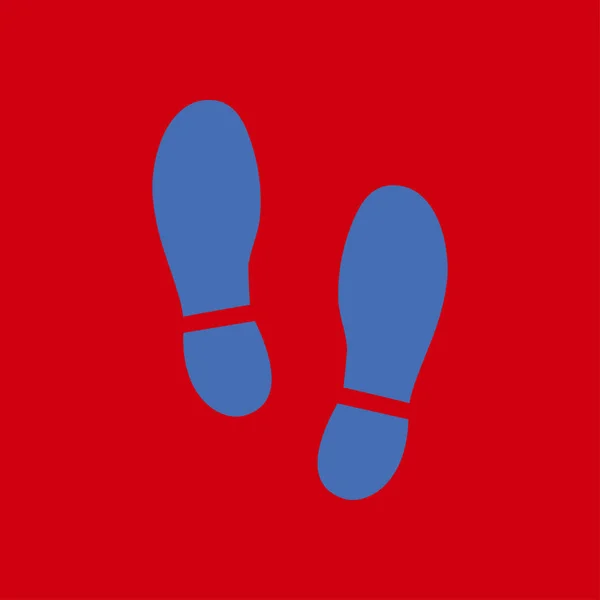 Печать Подошвы Обуви Значок Плоский Дизайн — стоковый вектор