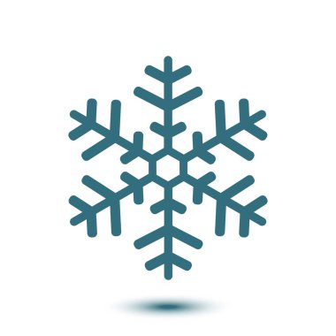 Kar tanesi simgesi. Yılbaşı Dekorasyonu. Tüm Noel ve yeni yıl kutlamak için.