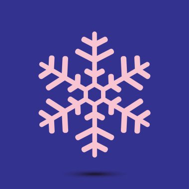 Kar tanesi simgesi. Yılbaşı Dekorasyonu. Tüm Noel ve yeni yıl kutlamak için.