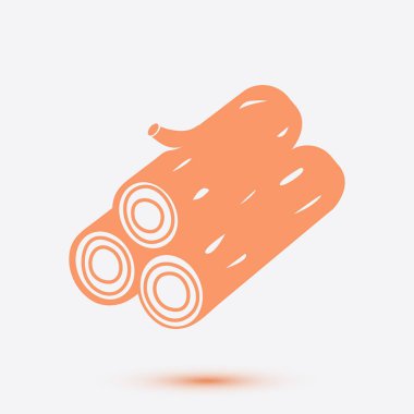 Ahşap simgesi. Tüm oduncu. Yenilenebilir kaynak simgesi.