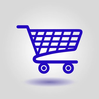 Grafik alışveriş düz simgesi. Bir ürünü Sepete Ekle.