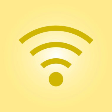 WiFi sembolü. Vektör kablosuz ağ kutsal kişilerin resmi. Düz tasarım stili.