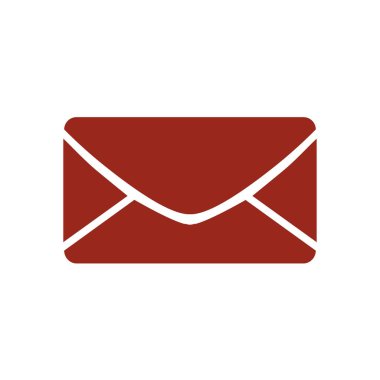 Düz simgesi mektup. Posta simgesi. Vektör simgesi. 