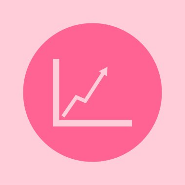 İş grafiği. Infographic. Grafik simgesini. Büyüyen grafik erkek. Düz tasarım stili.