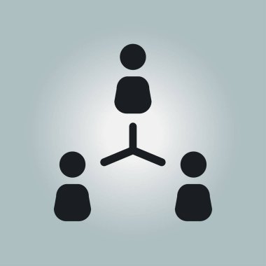 İletişim konsepti. Sosyal ağ tek simgesi. Küresel teknoloji İş dünyasındaki sosyal bağlantılar ağı.