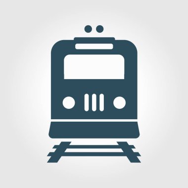 Tren simgesi. Metro sembolü. Tren istasyonu işareti.