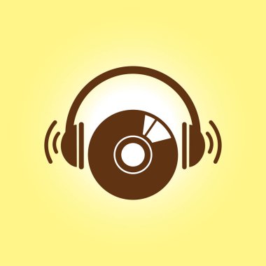 CD veya Dvd simgesini. Kompakt disk erkek. Düz tasarım stili.