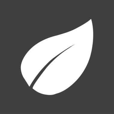 Yaprak simgesi. Taze doğal ürün. Organik ürün simgesi. Düz tasarım stili.