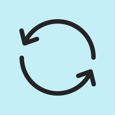 Dairesel ok işareti simge vektör. Düz tasarım stili.