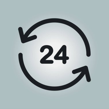 Saat saat etrafında bir gün simgesini açın. Rozet-saat çalışma süresi.