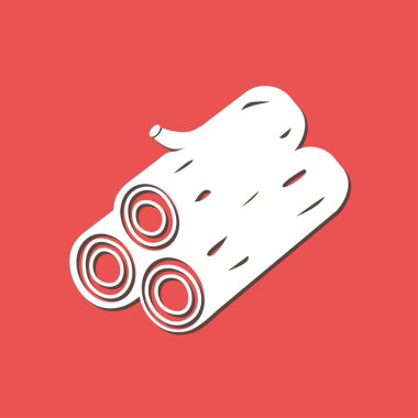 Ahşap simgesi. Tüm oduncu. Yenilenebilir kaynak simgesi.