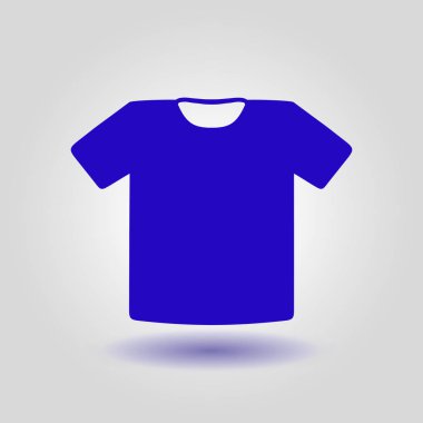 T-shirt işareti simgesi. Giysi sembolü. Düz tasarım stili.