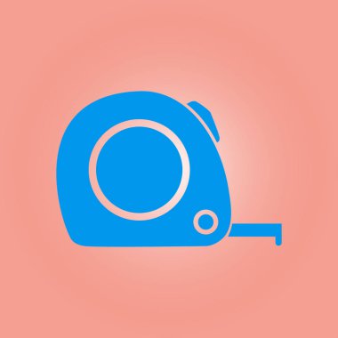  Mezura simgesi. Rulet inşaat sembolü.