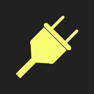 Vektör elektrik prizinden sembolü. Web düz simgesi.