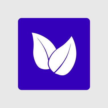 Yaprak simgesi. Taze doğal ürün simgesi. Organik ürün işareti. Düz tasarım stili.