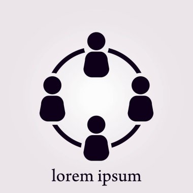 İletişim konsepti. Sosyal ağ tek simgesi. Küresel teknoloji İş dünyasındaki sosyal bağlantılar ağı.