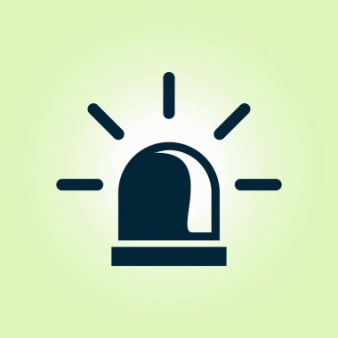 Polis tek simge. Alarm güç düğmesi. Polis seslenmek düğme.