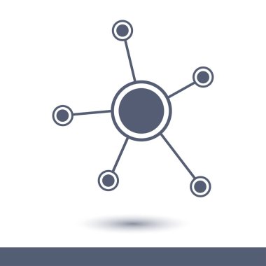 Sosyal ağ tek simge. Küresel teknoloji. İş sosyal bağlantıları ağ.