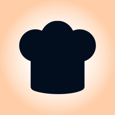 Chef şapka işareti simgesi. Şapka pişirme sembolü.