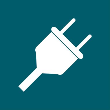 Vektör elektrik prizinden sembolü. Web düz simgesi.