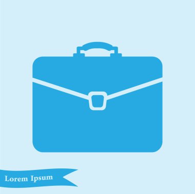 Evrak çantası ikonu, vektör illüstrasyonu. düz tasarım biçimi. 