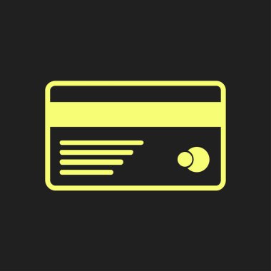 Vektör kredi kartı simgesi. Düz tasarım stili.