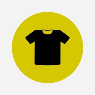 T-shirt işareti simgesi. Giysi sembolü. Düz tasarım stili.