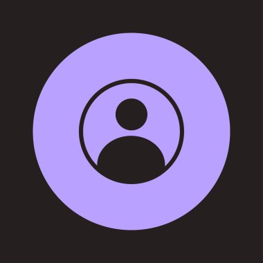 Bağlantı işareti. Kullanıcı işareti simgesi. Kişi sembolü. İnsan avatar. Düz stil. 