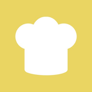 Chef şapka işareti simgesi. Şapka pişirme sembolü.