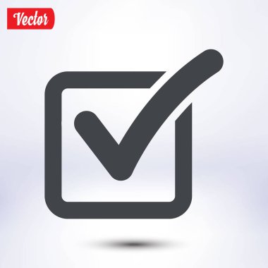 Kontrol listesi simgesi. Kutu işaretinde işaretle.