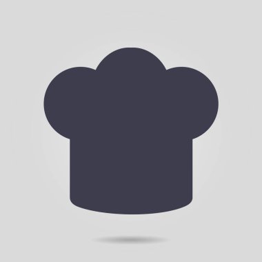 Chef şapka işareti simgesi. Şapka pişirme sembolü.