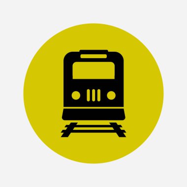 Tren simgesi. Metro sembolü. Tren istasyonu işareti.